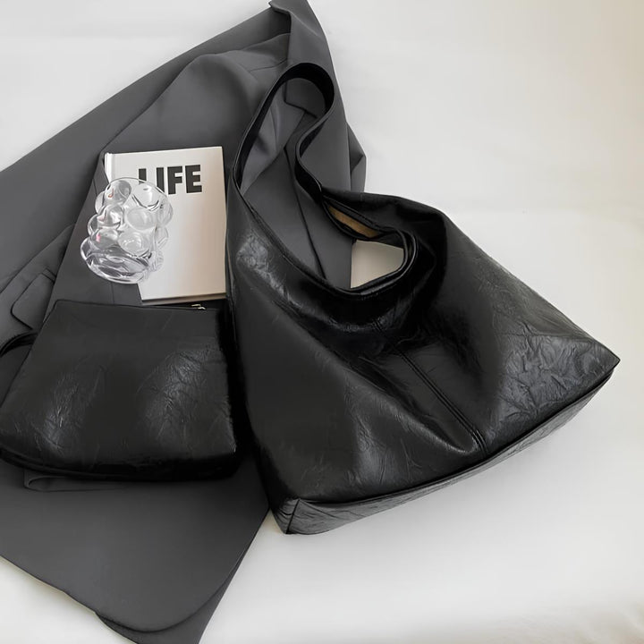 Large Chic Leather Tote Bag