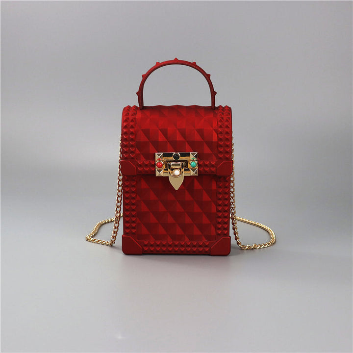 Women's mini backpack in urban style with elegant chain strap