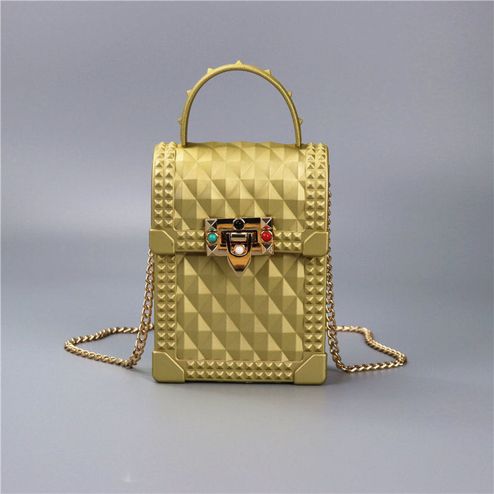 Women's mini backpack in urban style with elegant chain strap