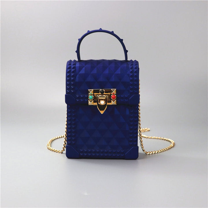 Women's mini backpack in urban style with elegant chain strap