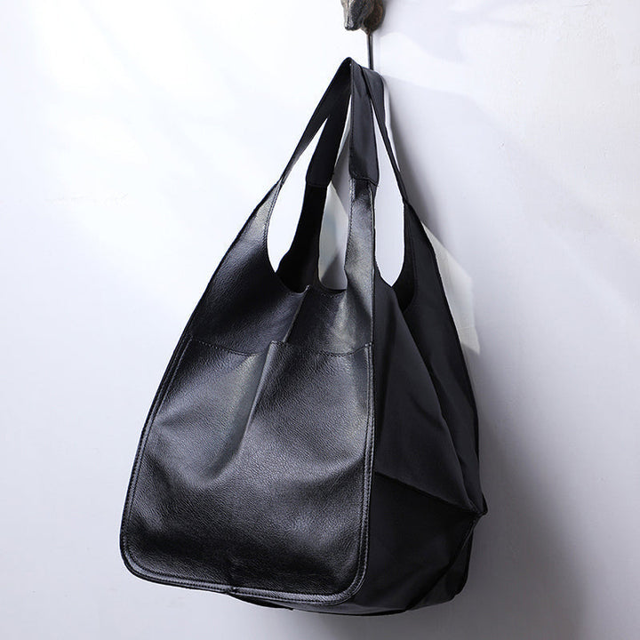 Oversized Leather Shoulder Bag for Women