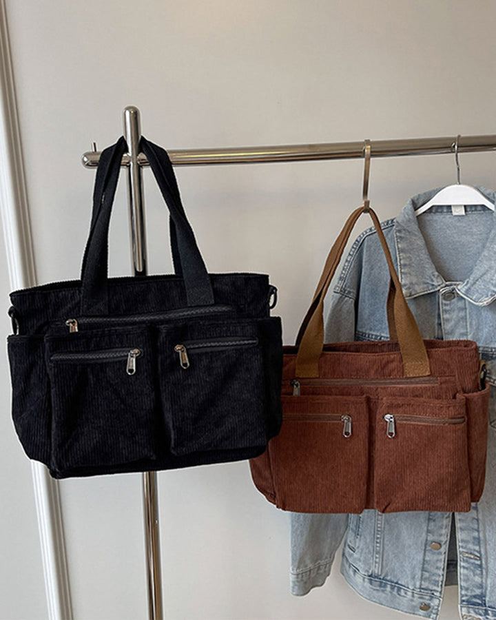 Solid color shopping bag made of railroad fleece