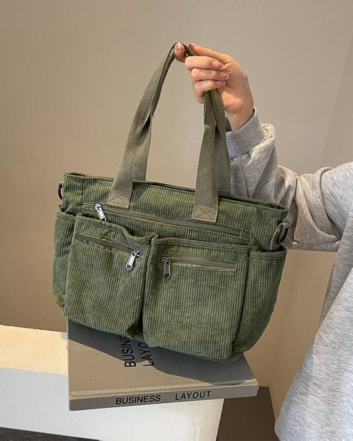 Solid color shopping bag made of railroad fleece