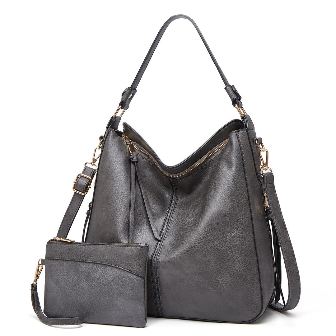 Vintage-inspired leather hobo bag