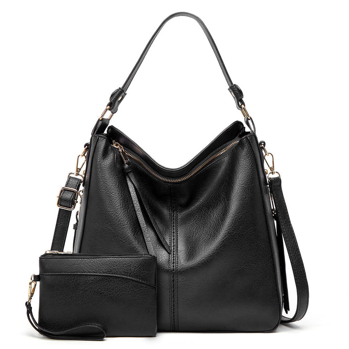 Vintage-inspired leather hobo bag