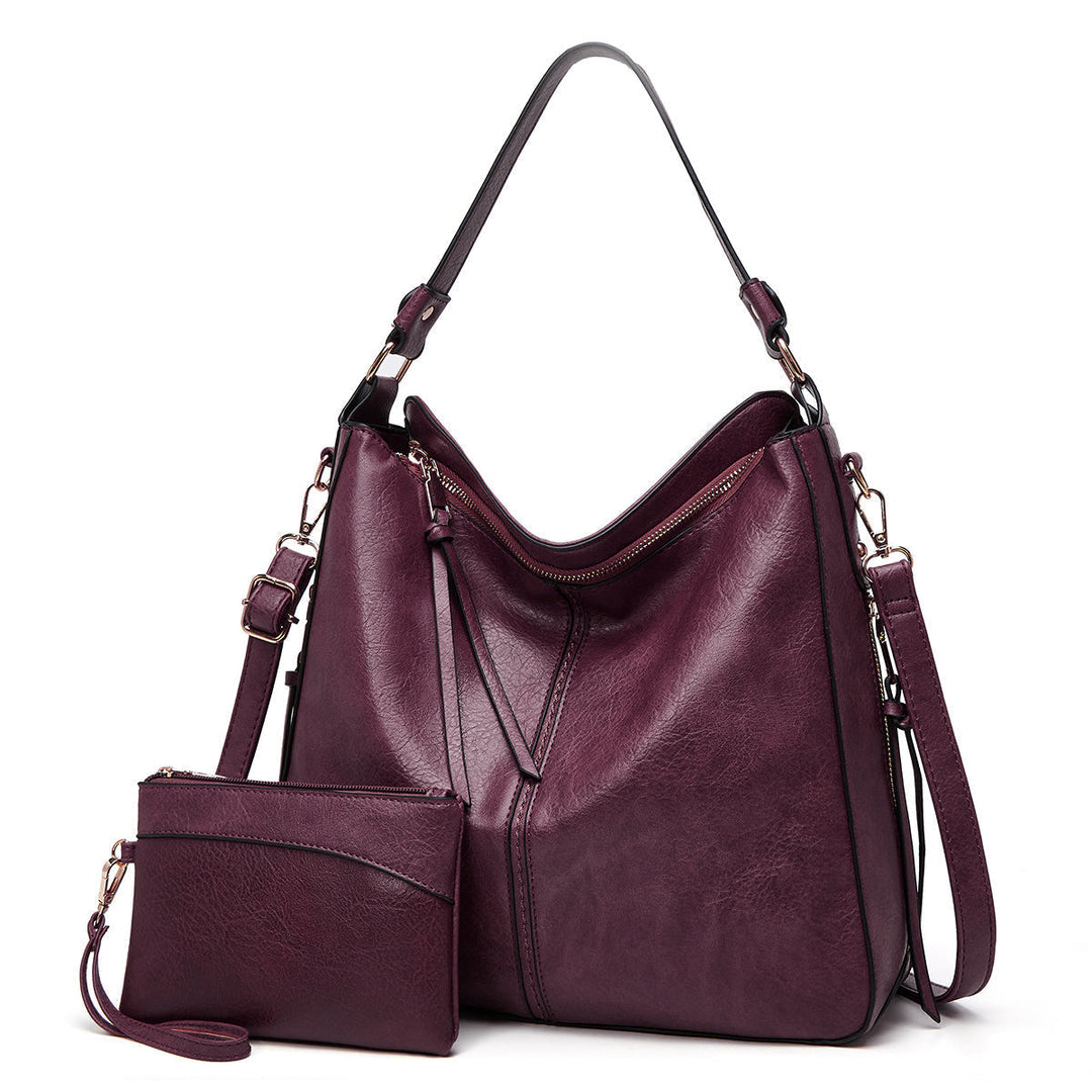 Vintage-inspired leather hobo bag