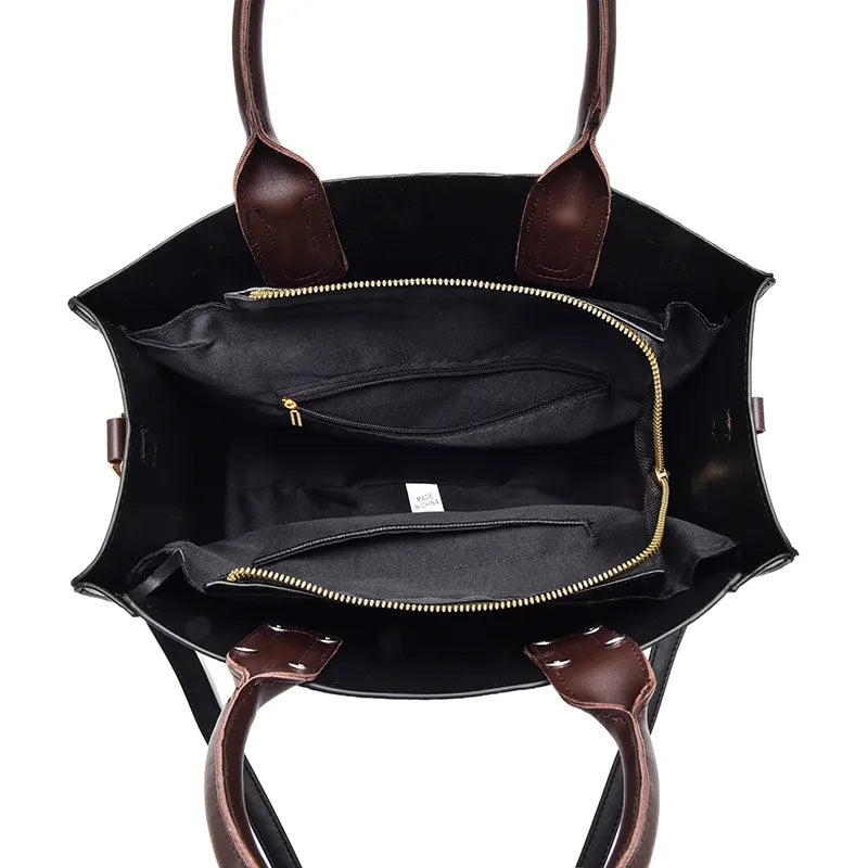 Prägte Vegan Leather Top Handle Tote Bag