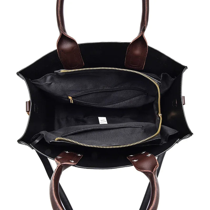 Prägte Vegan Leather Top Handle Tote Bag