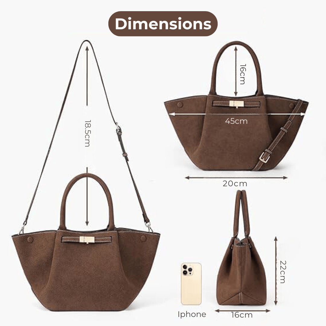 Large Suede Shoulder Handbag