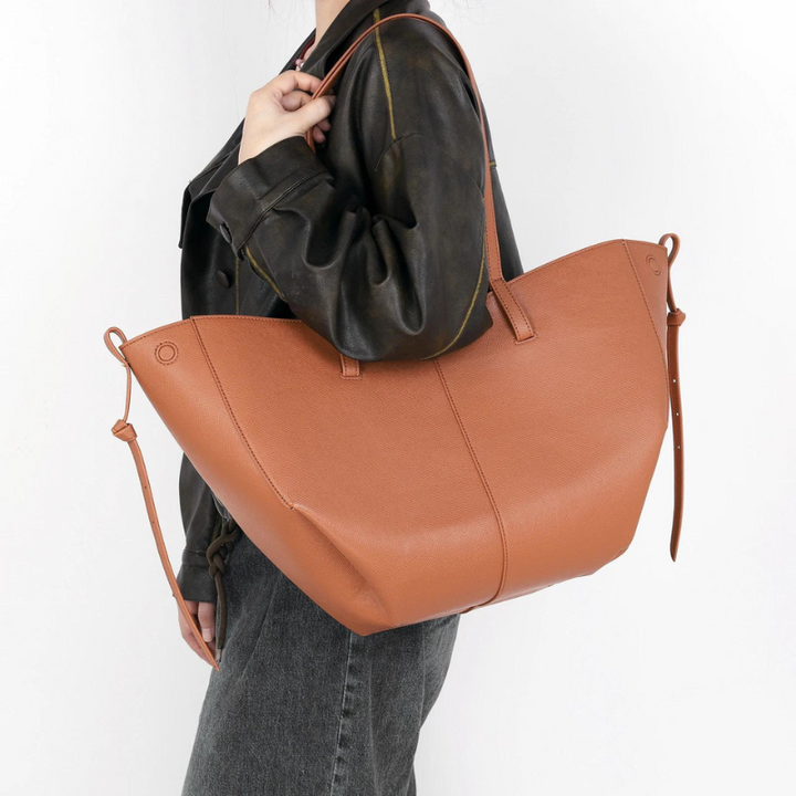 Large Grainy Leather Tote Bag