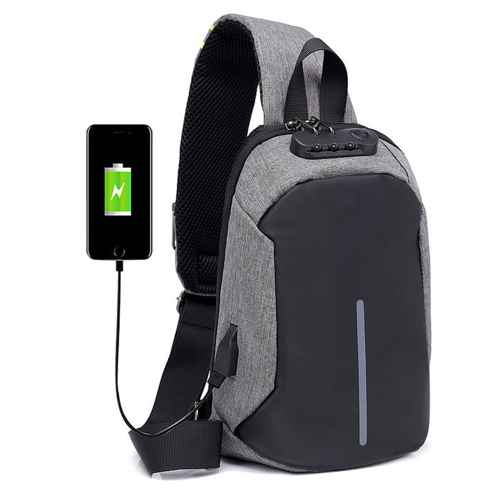 Anti-Theft Sling Backpack with USB Charging Port