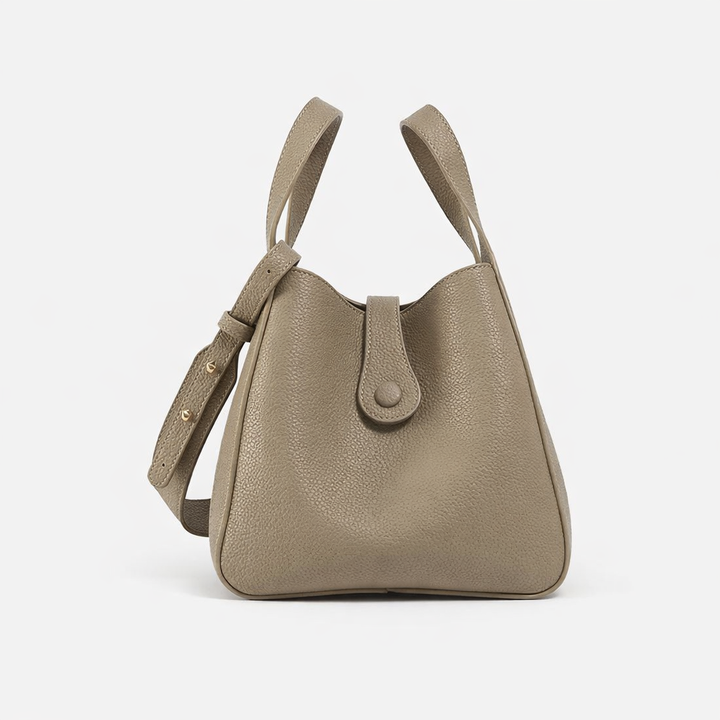 Mini-Leather-Crossbody-Bucket-Bag with Pouch