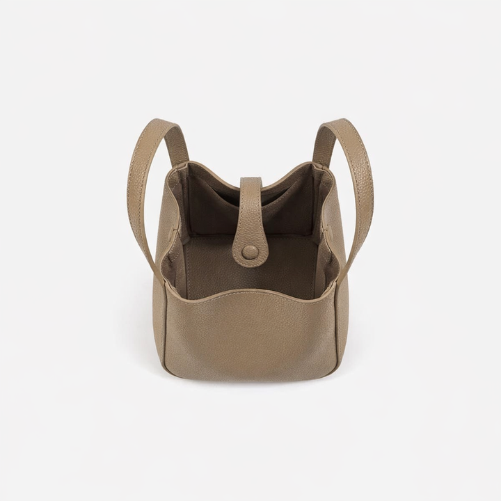 Mini-Leather-Crossbody-Bucket-Bag with Pouch