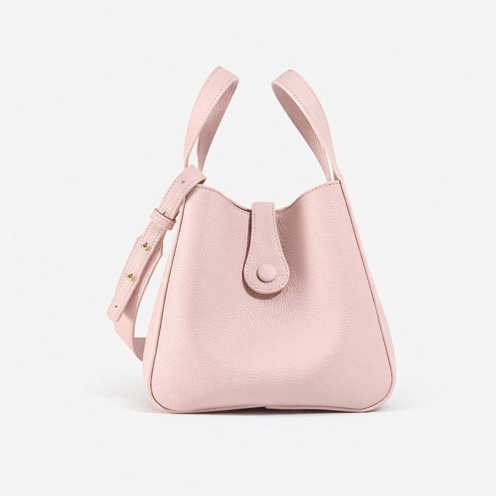 Mini-Leather-Crossbody-Bucket-Bag with Pouch