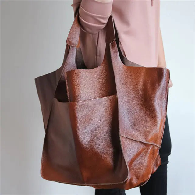 Essential Versatility by Clare - Urban Leather Tote Bag