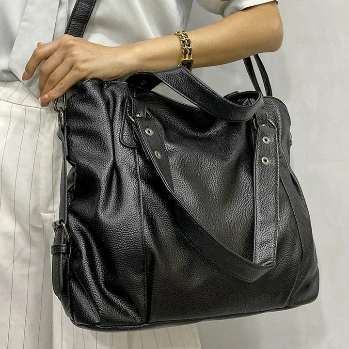 Leather Hobo Shoulder Bag for Women