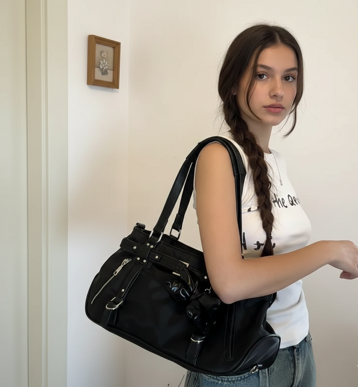 Street Style Tote Bag Underarm Single Shoulder Yoga Commute Large Capacity Fitness Crossbody Bag Sweet Cool Trendy