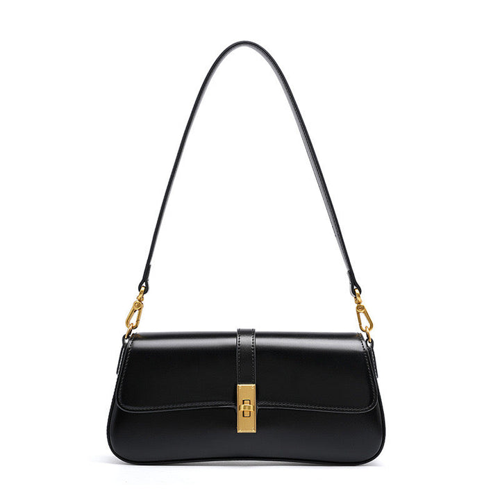 Ladies Baguette Bag with gold twist closure