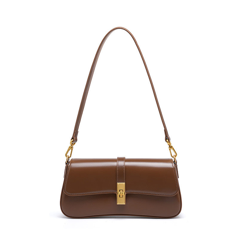 Ladies Baguette Bag with gold twist closure