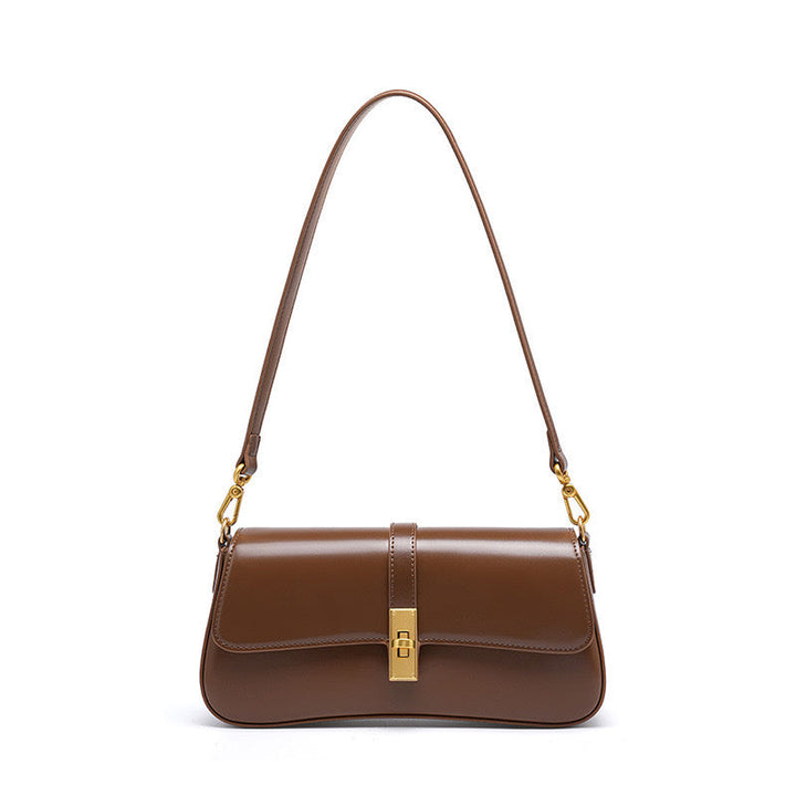 Ladies Baguette Bag with gold twist closure