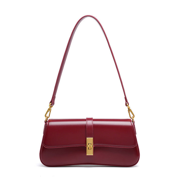 Ladies Baguette Bag with gold twist closure
