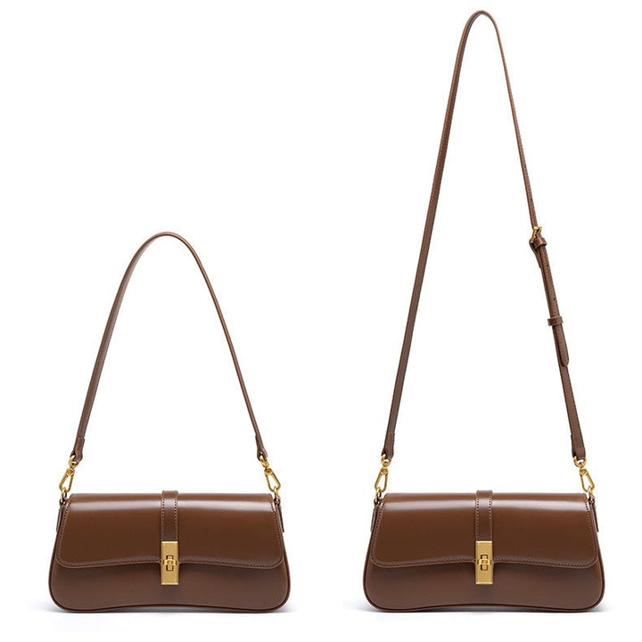 Ladies Baguette Bag with gold twist closure