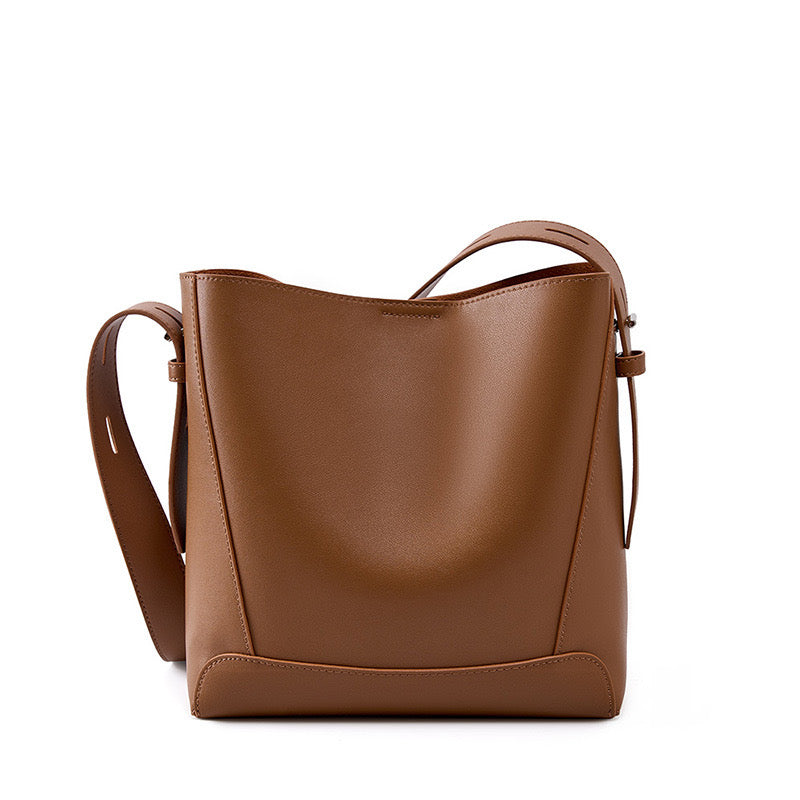 Women's Bucket Bag, Shoulder Bag with Inner Zipper Pocket