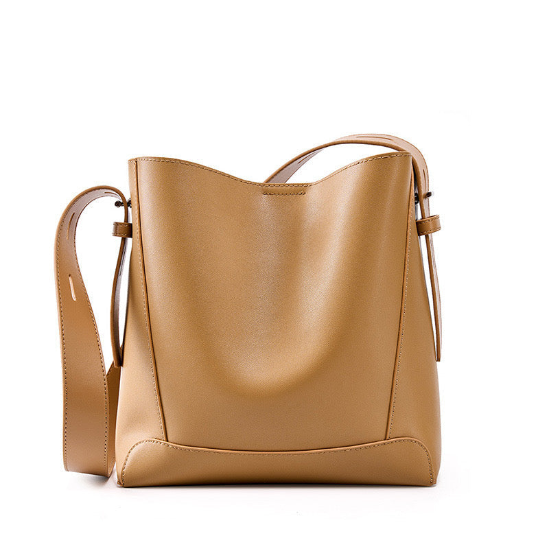 Women's Bucket Bag, Shoulder Bag with Inner Zipper Pocket