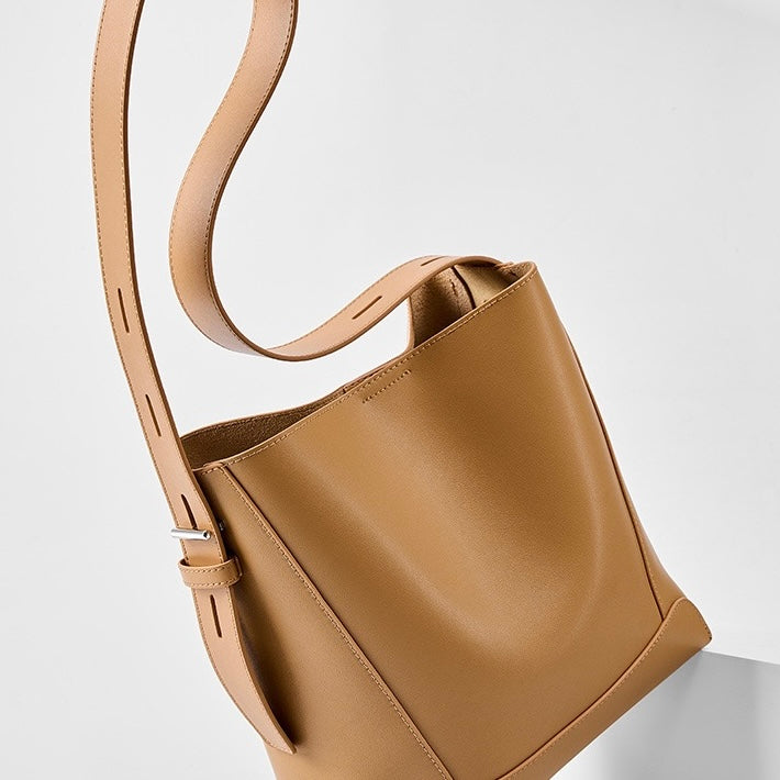Women's Bucket Bag, Shoulder Bag with Inner Zipper Pocket