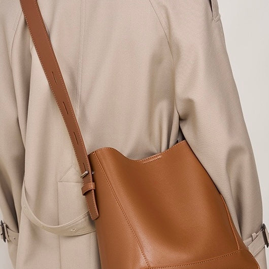 Women's Bucket Bag, Shoulder Bag with Inner Zipper Pocket