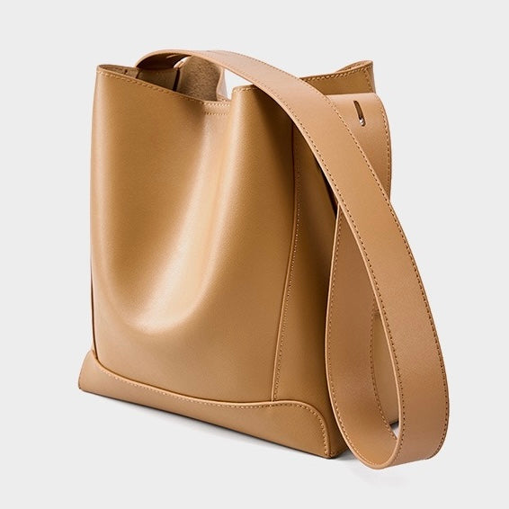 Women's Bucket Bag, Shoulder Bag with Inner Zipper Pocket