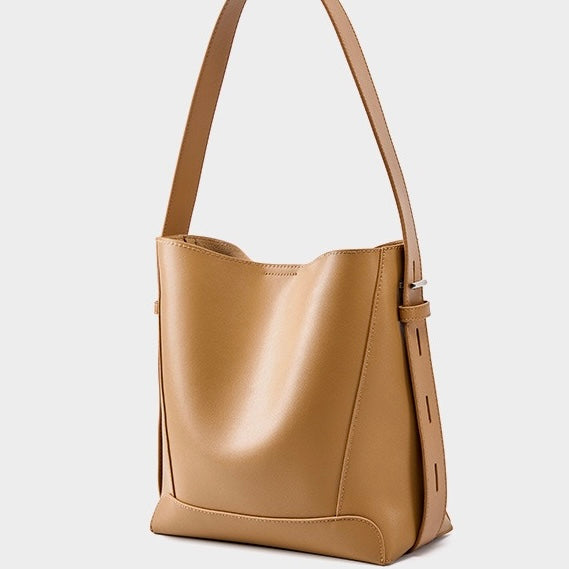 Women's Bucket Bag, Shoulder Bag with Inner Zipper Pocket