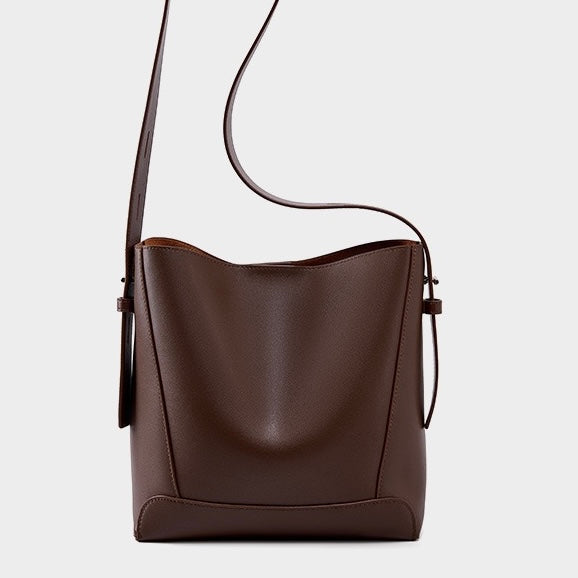 Women's Bucket Bag, Shoulder Bag with Inner Zipper Pocket
