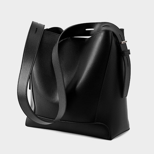 Women's Bucket Bag, Shoulder Bag with Inner Zipper Pocket