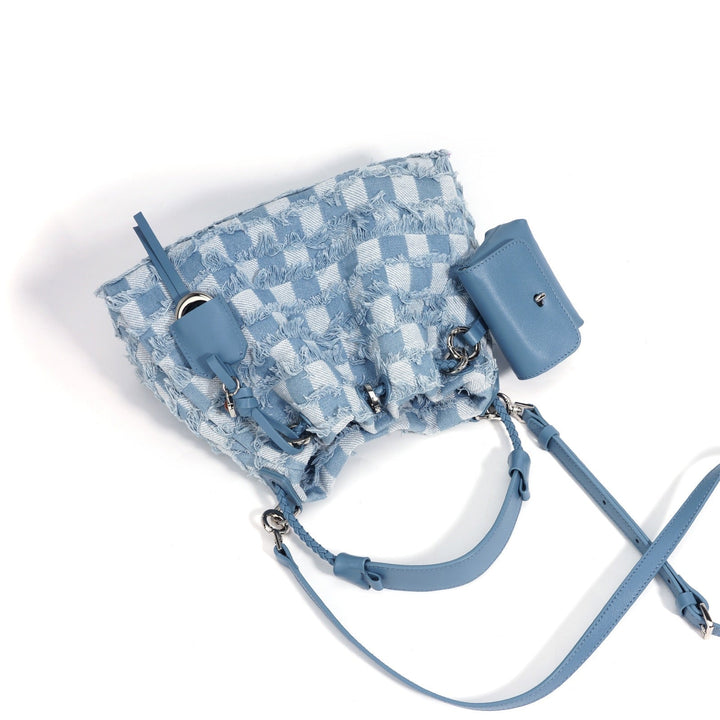 Fringe Bucket Bag with detachable mini pouch