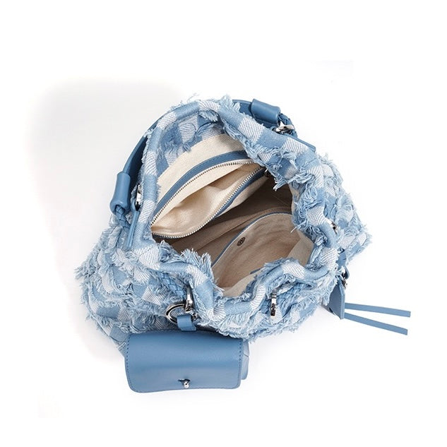 Fringe Bucket Bag with detachable mini pouch