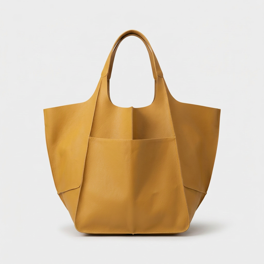 Oversized Leather Tote Bag, Large Shoulder Bag