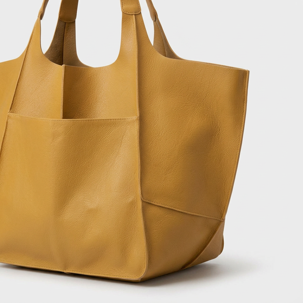 Oversized Leather Tote Bag, Large Shoulder Bag