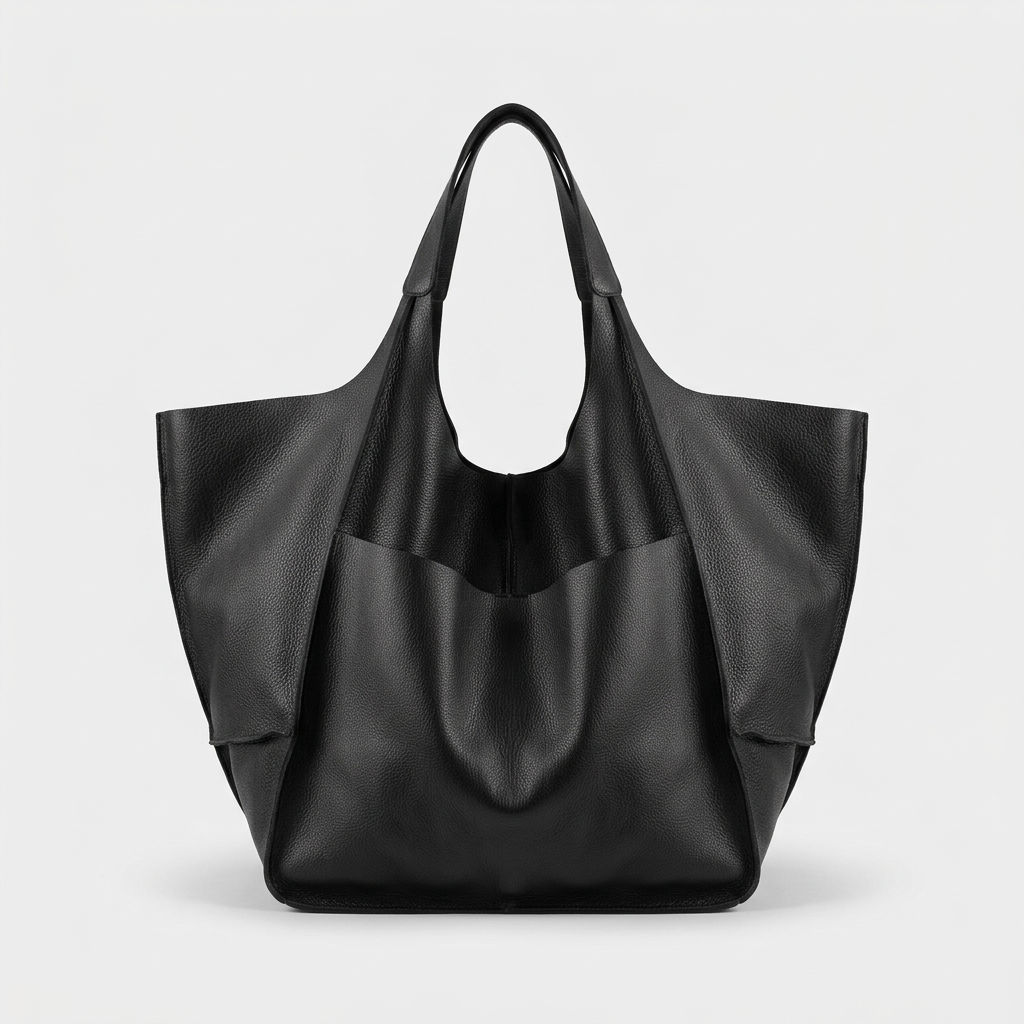 Oversized Leather Tote Bag, Large Shoulder Bag