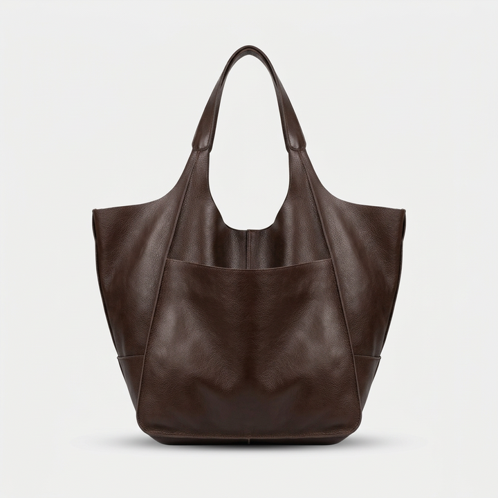 Oversized Leather Tote Bag, Large Shoulder Bag