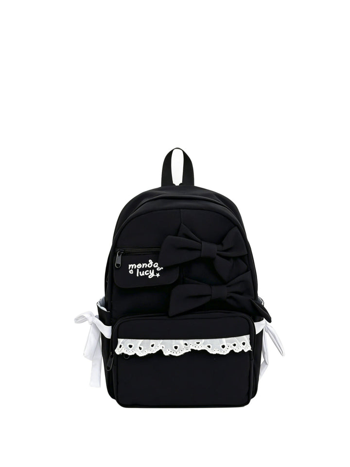 Cute Bow-Accent School Backpack