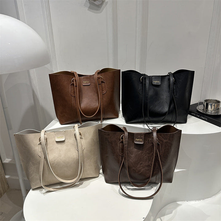 Women's elegant shopping bag with textured design