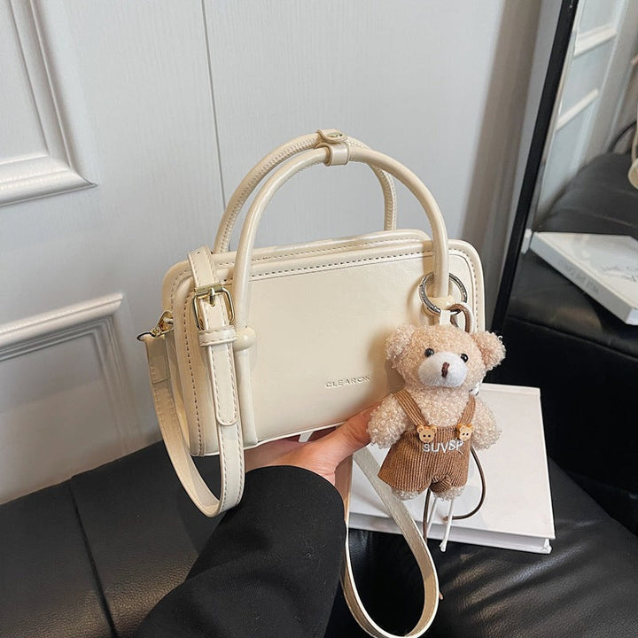 Women's mini handbag with cute bear charm