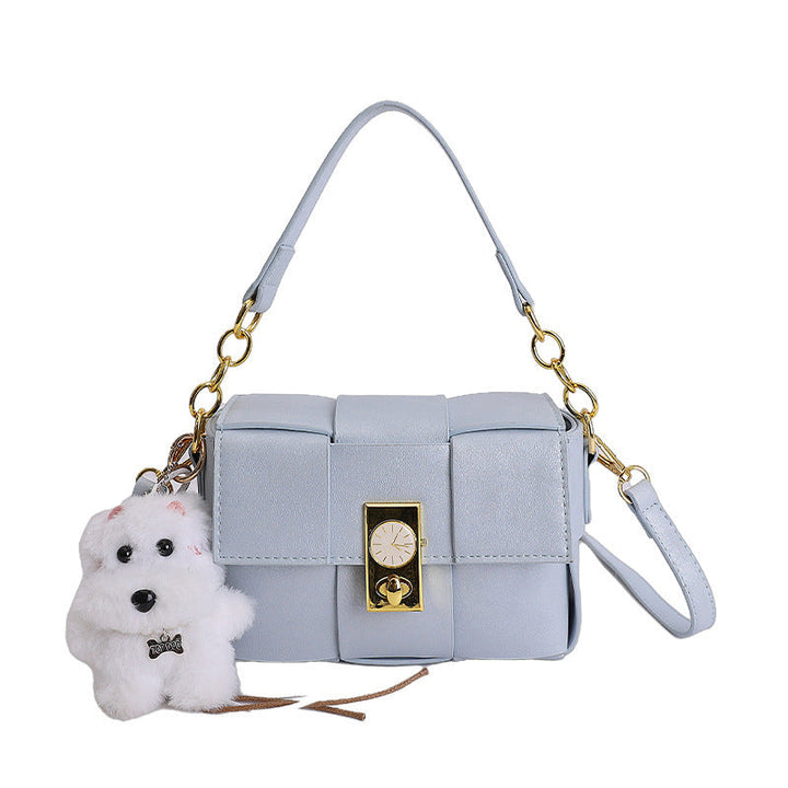 Women's shoulder bag with removable pendant