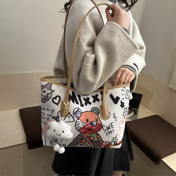 Women's Tote Bag with imaginative space travel motif