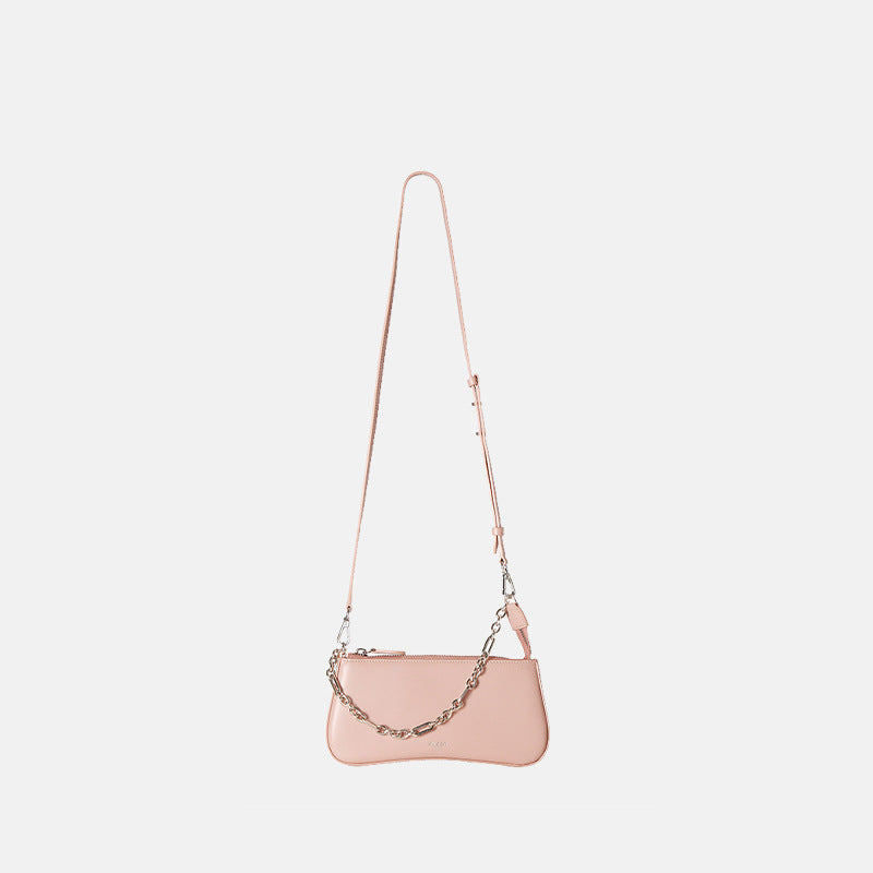 Women's elegant shoulder bag with chain accent