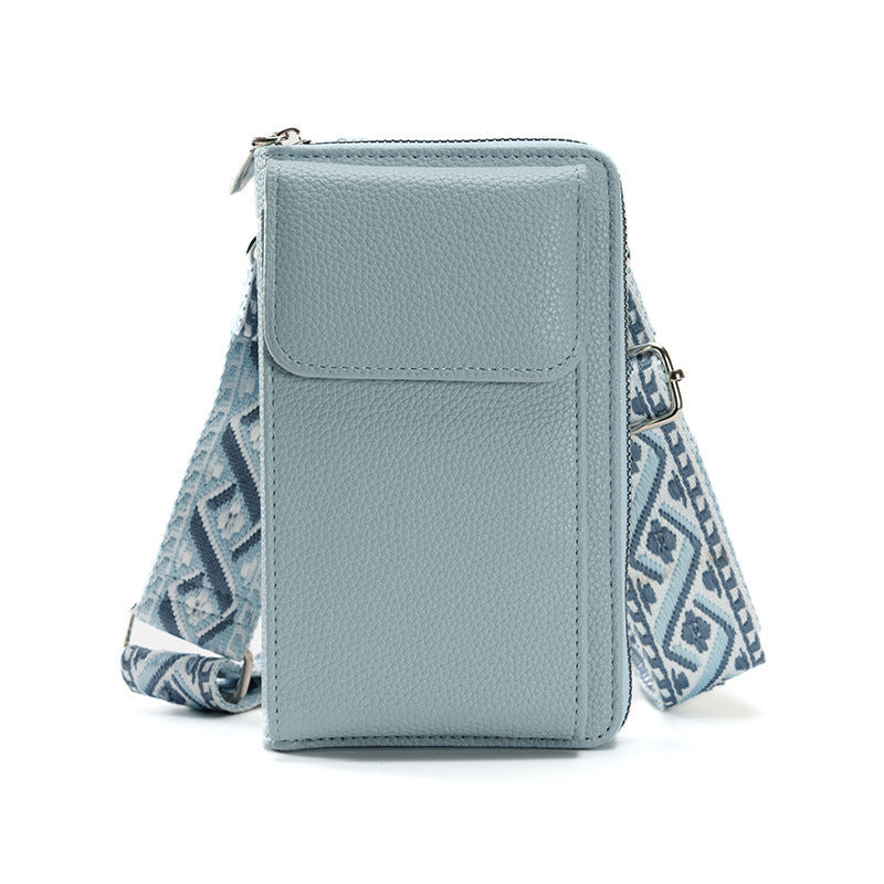 Shoulder bag with phone pocket