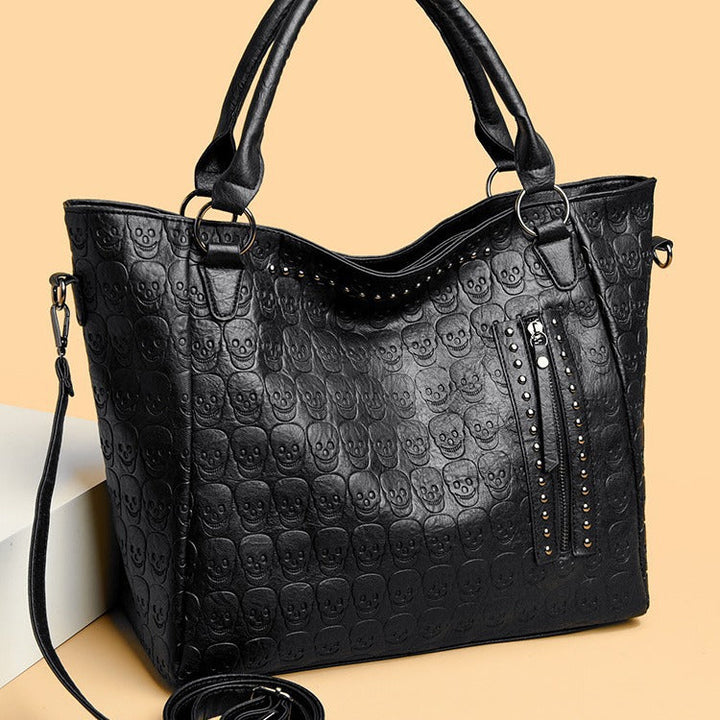 Women's fashionable tote bag with playful design