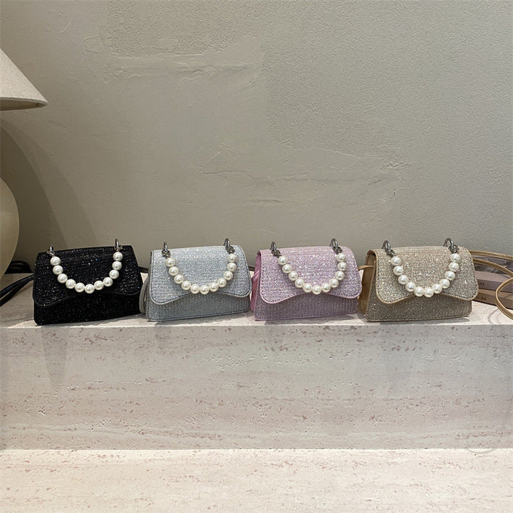 Women Mini Handbag with Bead Accent