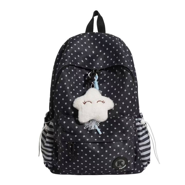 Star-Patterned Plush Backpack